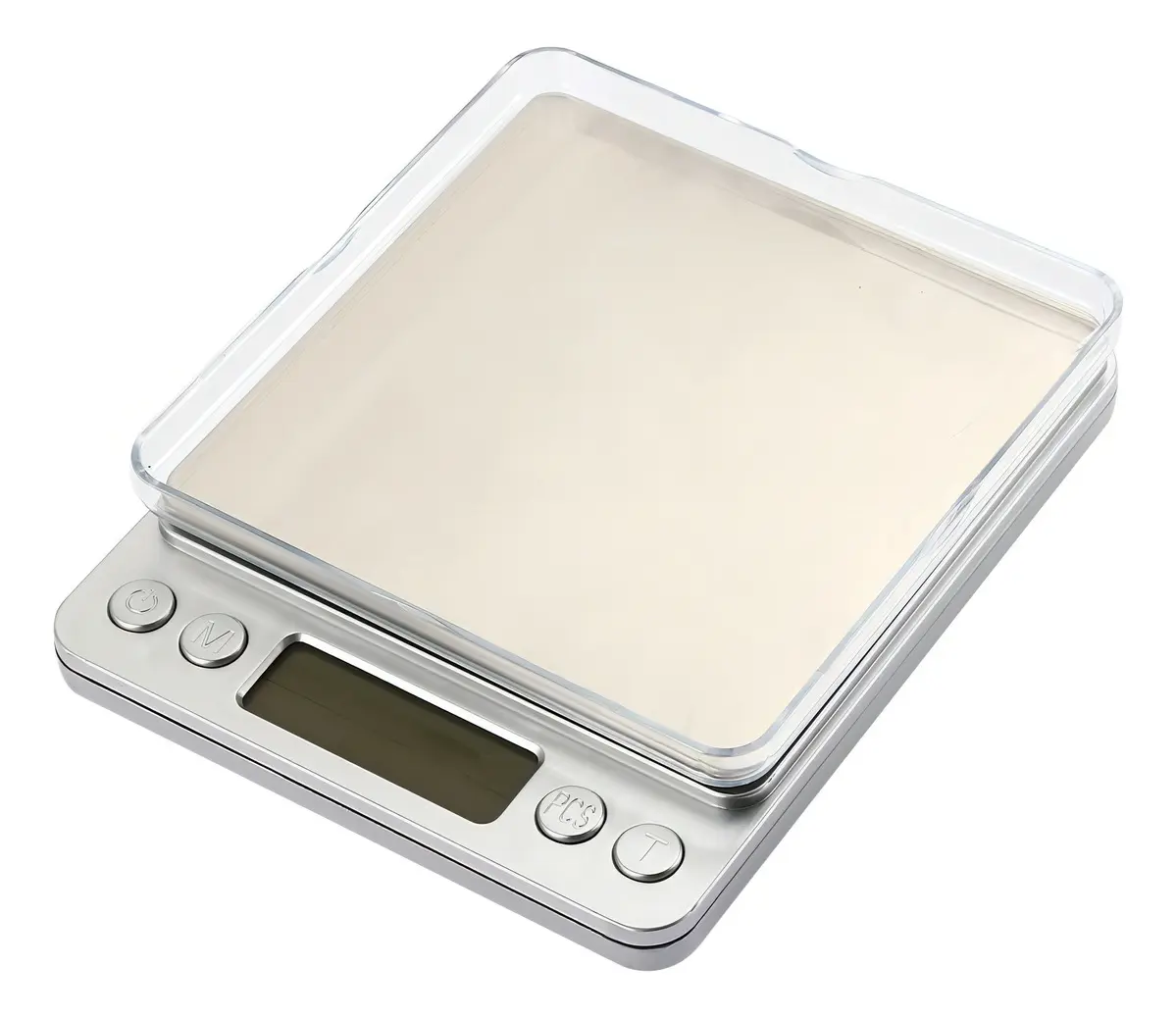 Balanza digital de precisión con plato de acero: la herramienta con la que se pesa cada ingrediente